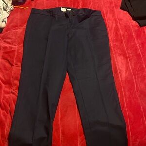 Michael Kors Navy Straight-Leg Dress Pants